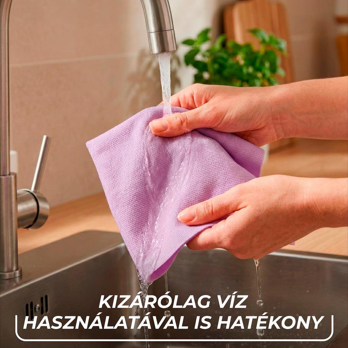 Mikroszálas Konyhai Kendő Vileda Actifibre Pro Kitchen - lila, Basics, műanyag (25/18/0,6cm) - Vileda
