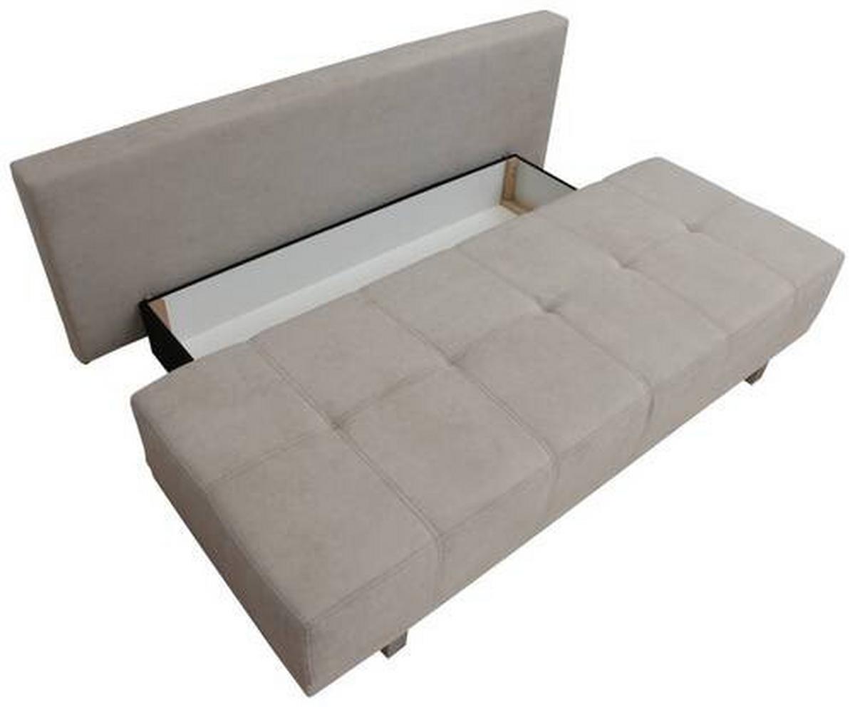 Schlafsofa Laser - Chromfarben/Beige, Design, Textil (194/77/89cm) - MID.YOU