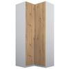 ROHOVÁ ŠATNÍ SKŘÍŇ ALABAMA - světle šedá/dub artisan, Moderní, kompozitní dřevo (100/229/102cm)