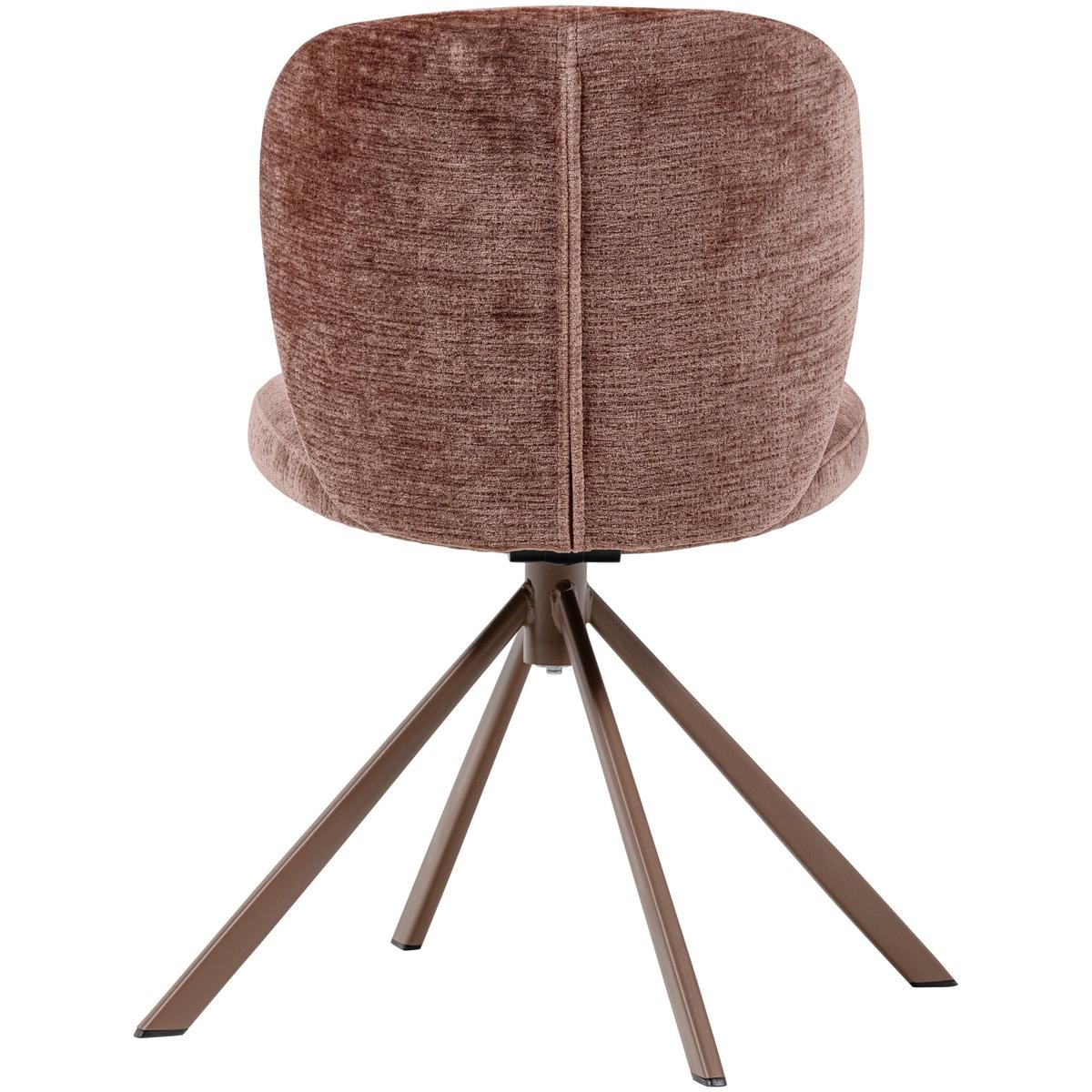 STUHL-SET Femke Braun B: 58cm - Braun, MODERN, Textil/Metall (58/80/65cm) - Livetastic