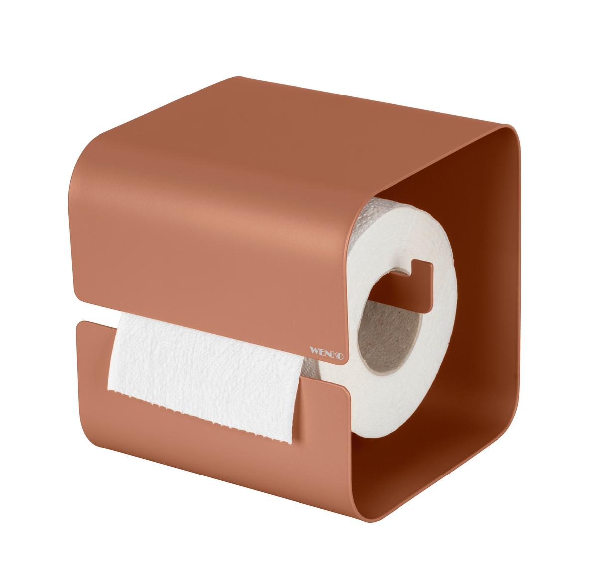 DRŽÁK NA TOALETNÍ PAPÍR TURBO-LOC LIZAN - hnědá, Moderní, kov (14/14,5/13,7cm) - Mömax