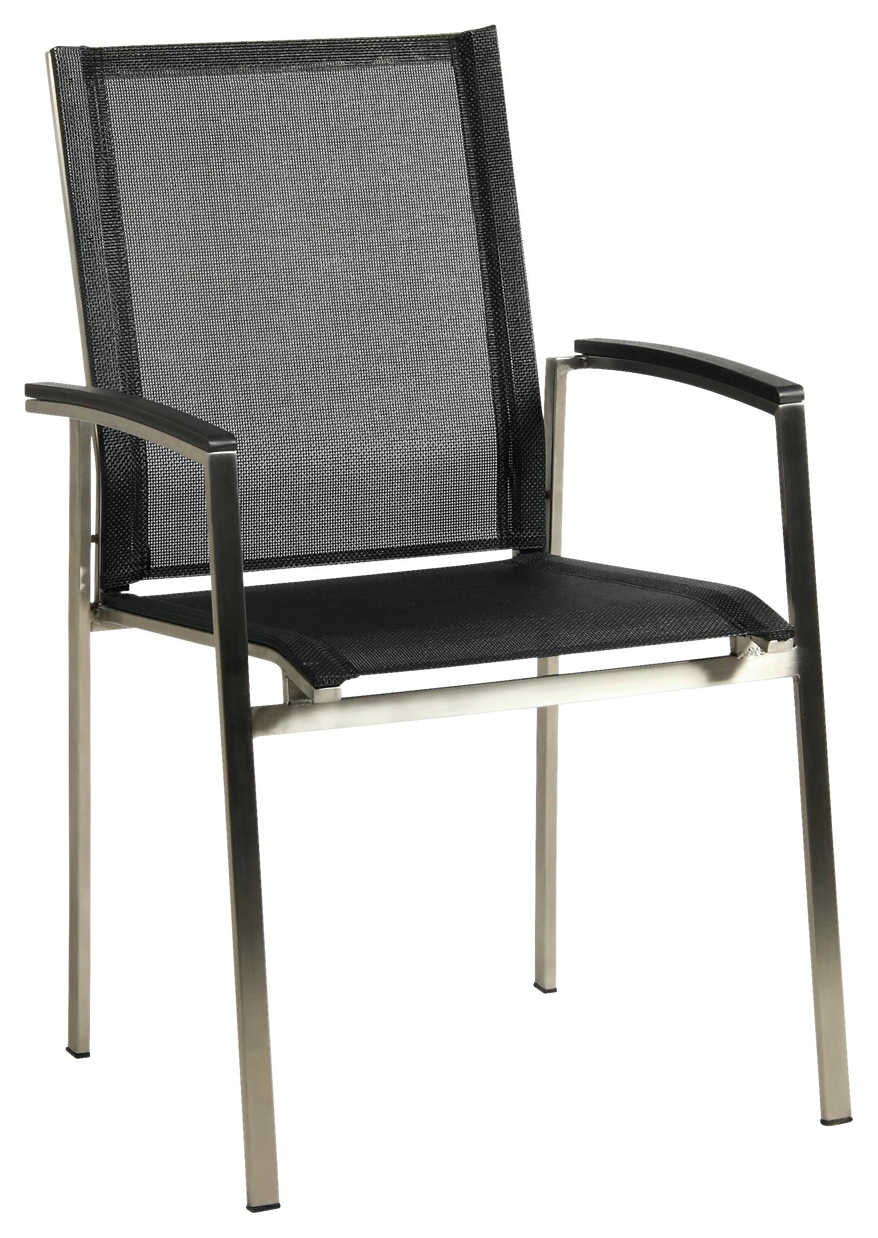 Gartenmöbel Set 7-tlg. Auris Metall/kunststoff/holzdekor - Edelstahlfarben/Grau, Basics, Holzwerkstoff/Kunststoff (180+68/98/74cm) - Acamp