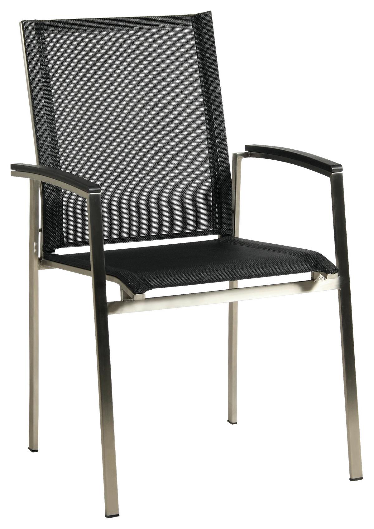 Gartenmöbel Set 7-Tlg. Auris Metall/Kunststoff/Holzdekor - Edelstahlfarben/Grau, Basics, Holzwerkstoff/Kunststoff (180+68/98/74cm) - Acamp