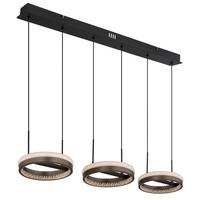 LED-Hängeleuchte 67179h2 Della - Klar/Dunkelgrau, Design, Kunststoff/Metall (82/20,6/150cm) - Globo