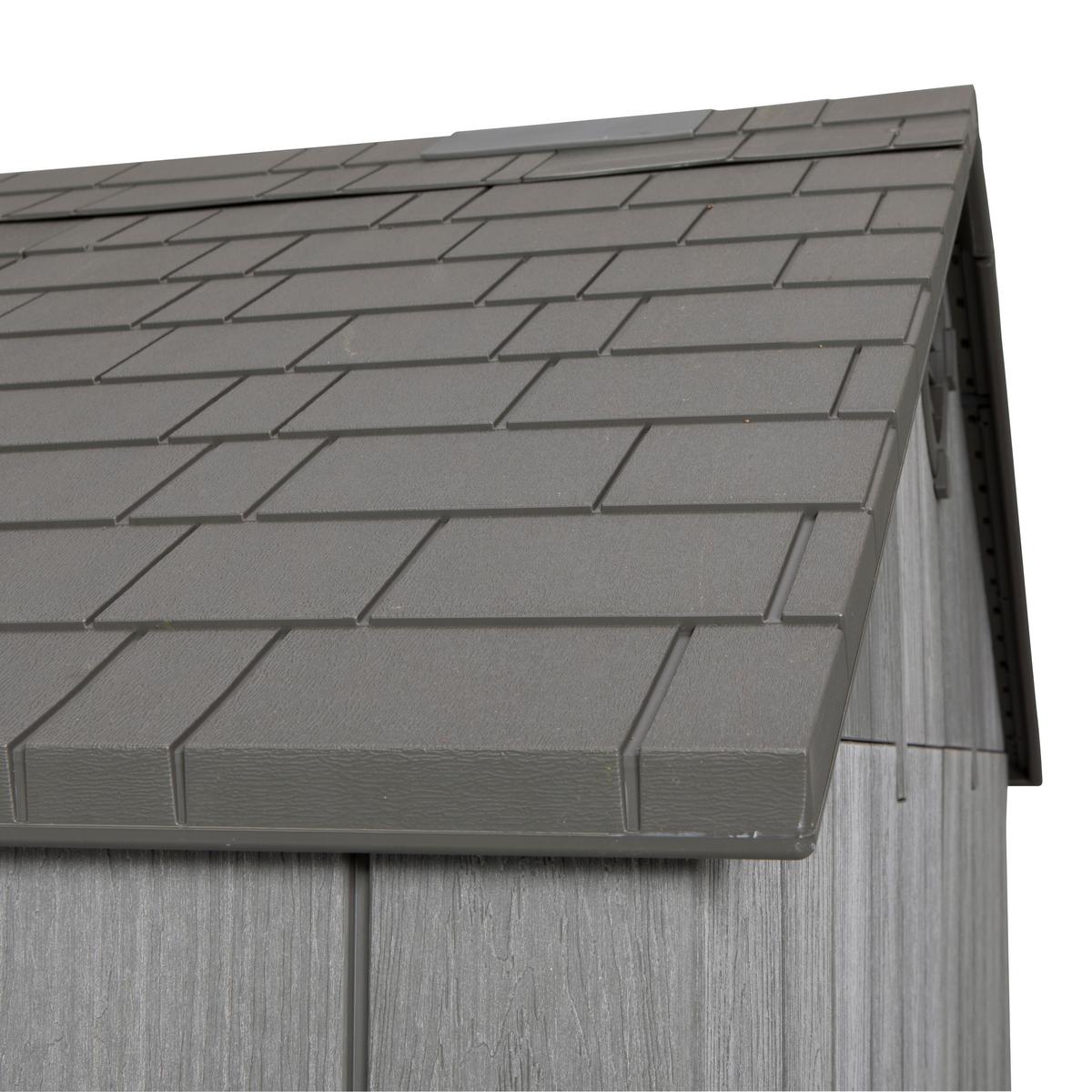 Gerätehaus versperrbar 305x244x244 cm - Dunkelgrau, Basics, Kunststoff (305/244/244cm)