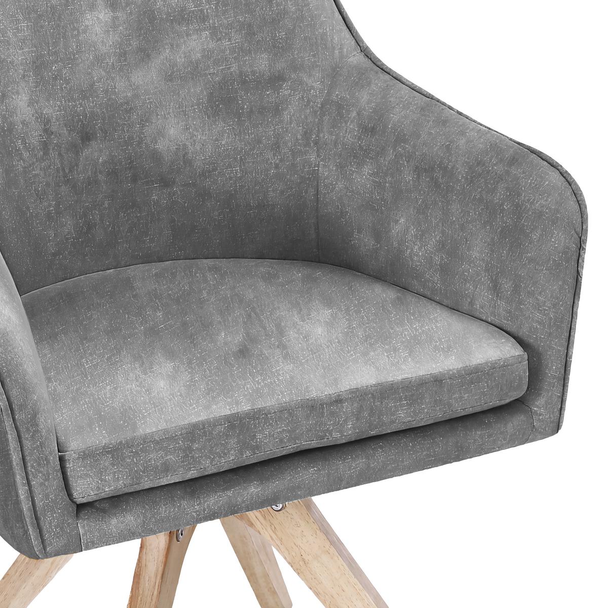 ŽIDLE S PODRUČKAMI LISA - světle šedá/přírodní barvy, Konvenční, dřevo/textil (62/83/63cm)