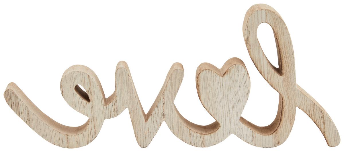 Dekobuchstaben Sonny - Braun/Weiß, MODERN, Holz/Textil (22/9,5/2cm) - Luca Bessoni