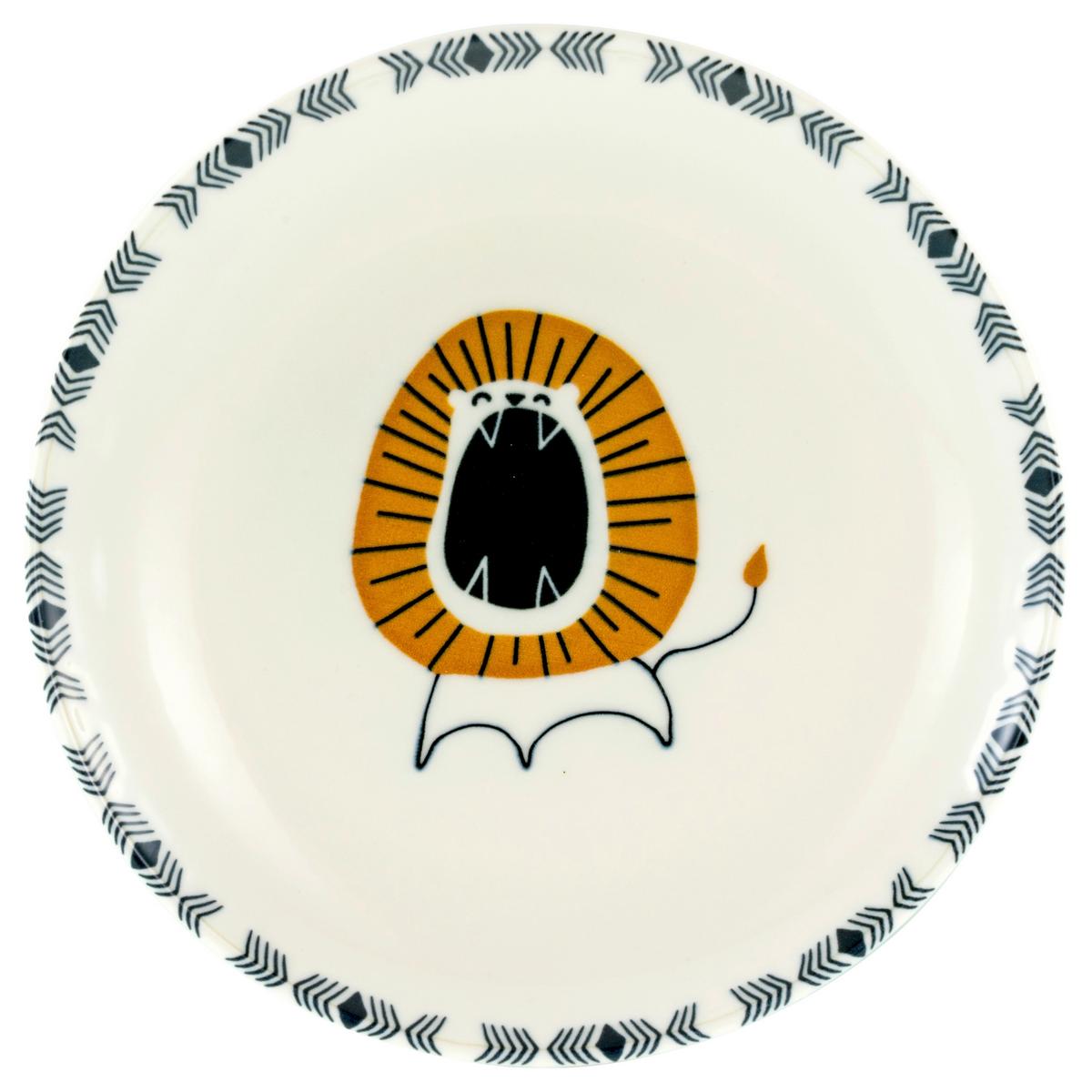Tellerset Safari Keramik, Multicolor - Multicolor/Grauweiß, Basics, Keramik (21cm) - Creatable