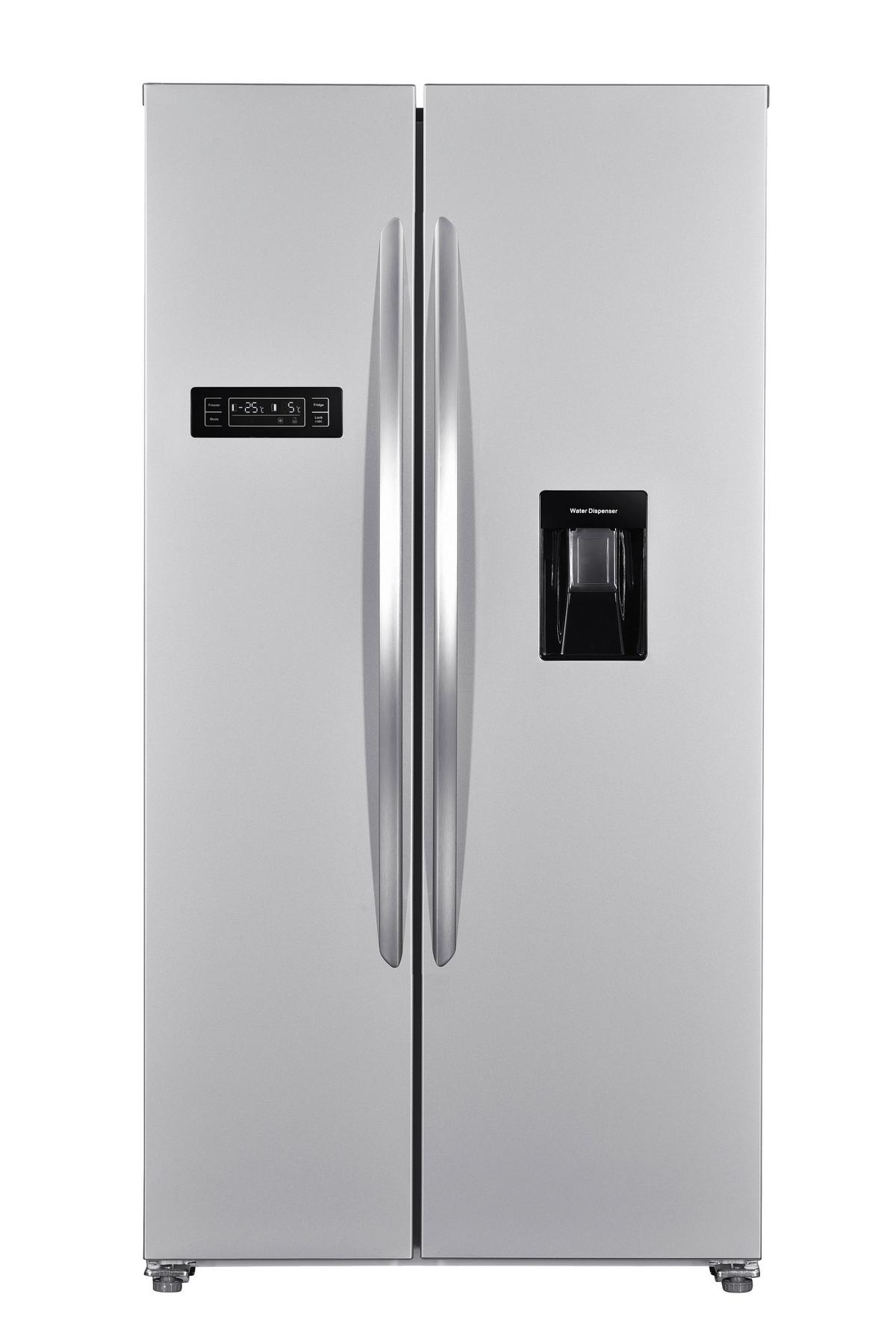 Side-by-side Wsbs518nfwdeix 2 Türen Edelstahlfarben - Edelstahlfarben, KONVENTIONELL, Kunststoff/Metall (90/177/66cm) - Wolkenstein