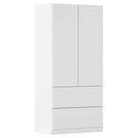 Drehtürenschrank Costa Weiß B: 91 cm - Weiß, MODERN, Holzwerkstoff (91/197/54cm) - Rauch Möbel