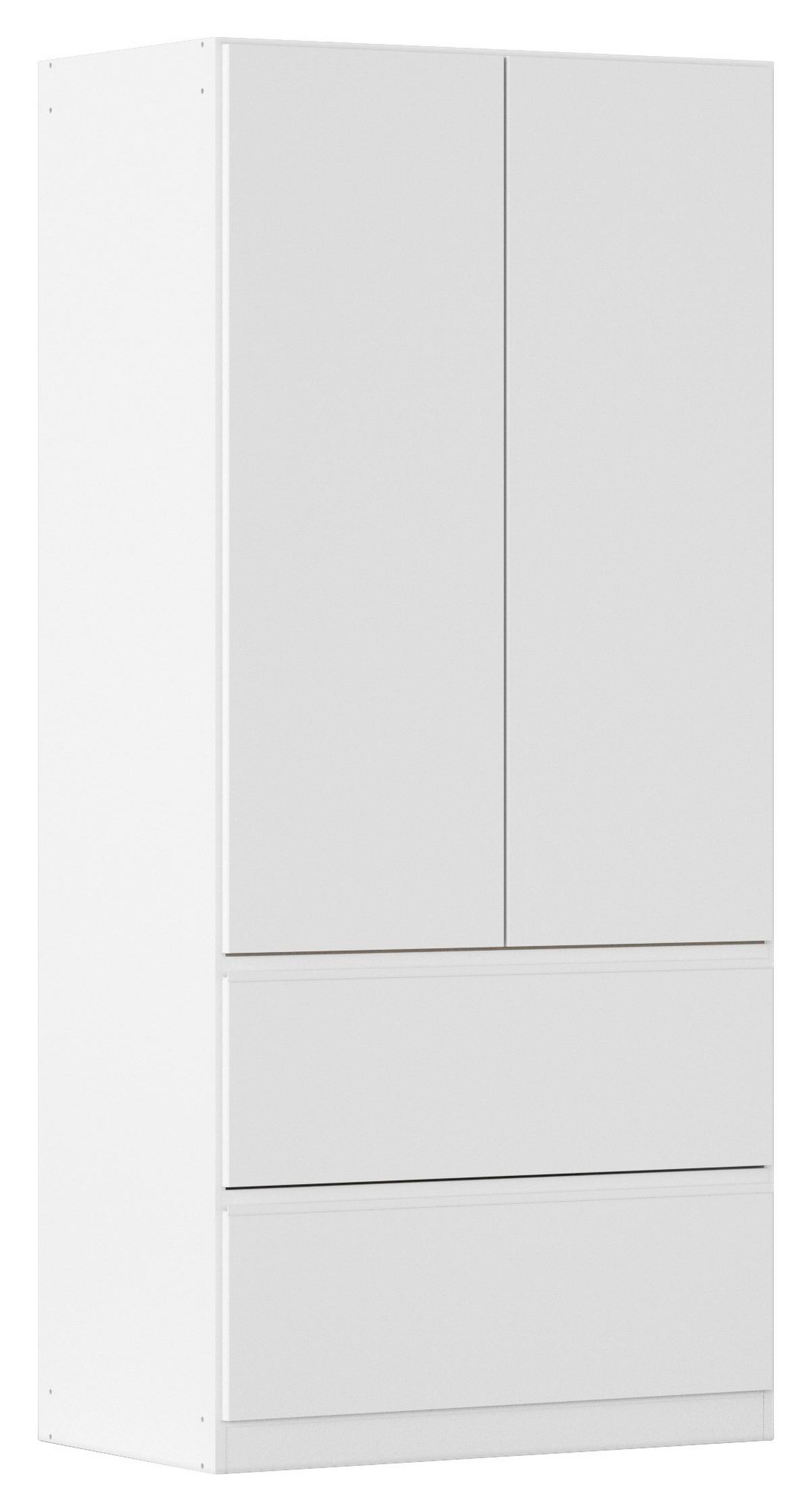 Drehtürenschrank Costa Weiß B: 91 cm - Weiß, MODERN, Holzwerkstoff (91/197/54cm) - Rauch Möbel