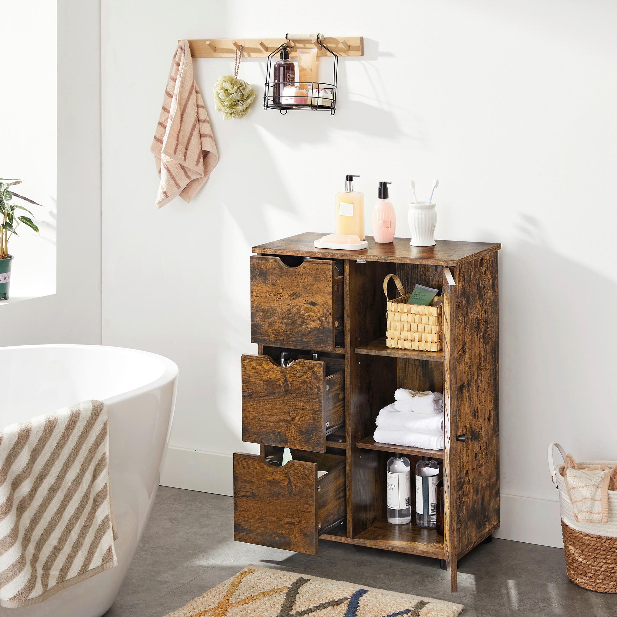 Midischrank Bbk143x01v1 - Schwarz/Braun, Trend, Holzwerkstoff (60/80/30cm) - MID.YOU