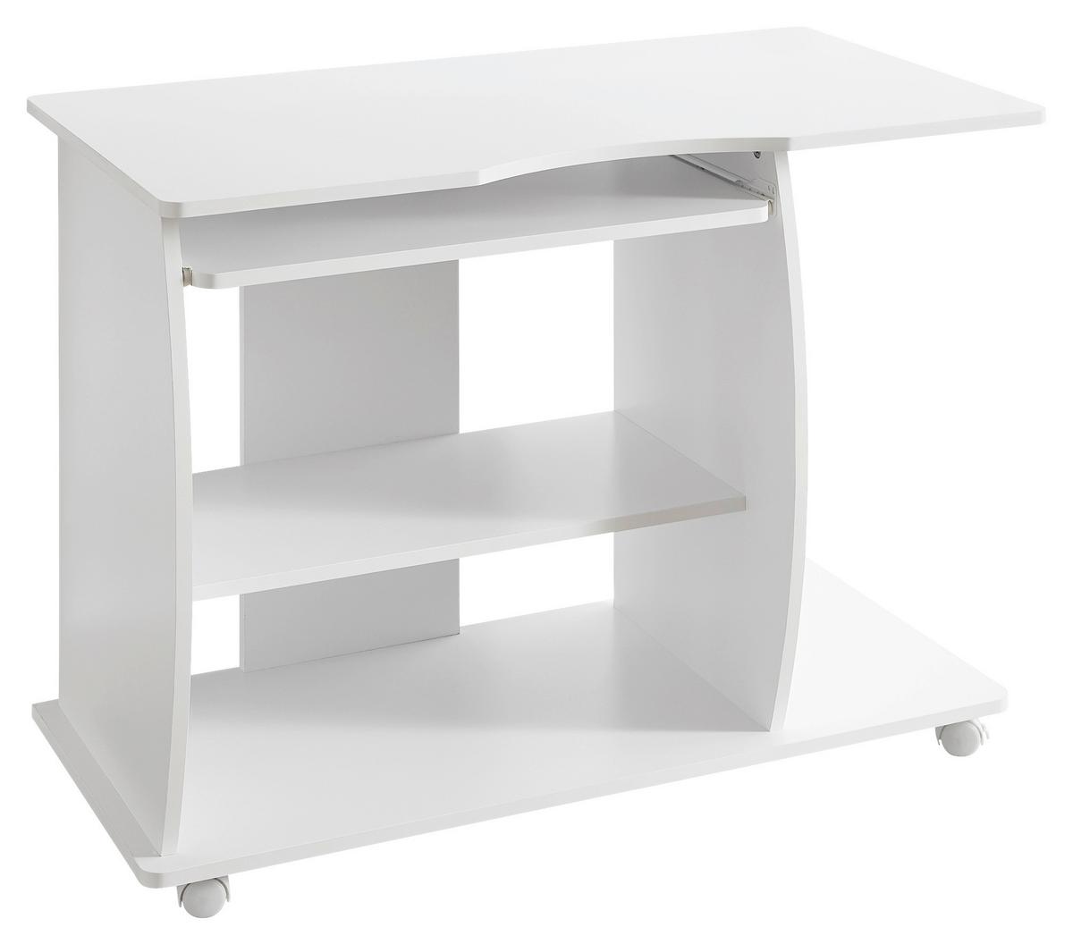 Psací stůl diana bílý - bílá, Konvenční, kompozitní dřevo/plast (50/90/71cm) - MID.YOU