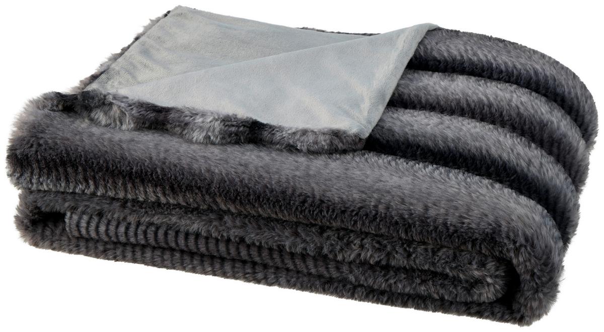 KUSCHELDECKE WINNIPEG - Grau, MODERN, Textil (140/190cm) - Luca Bessoni
