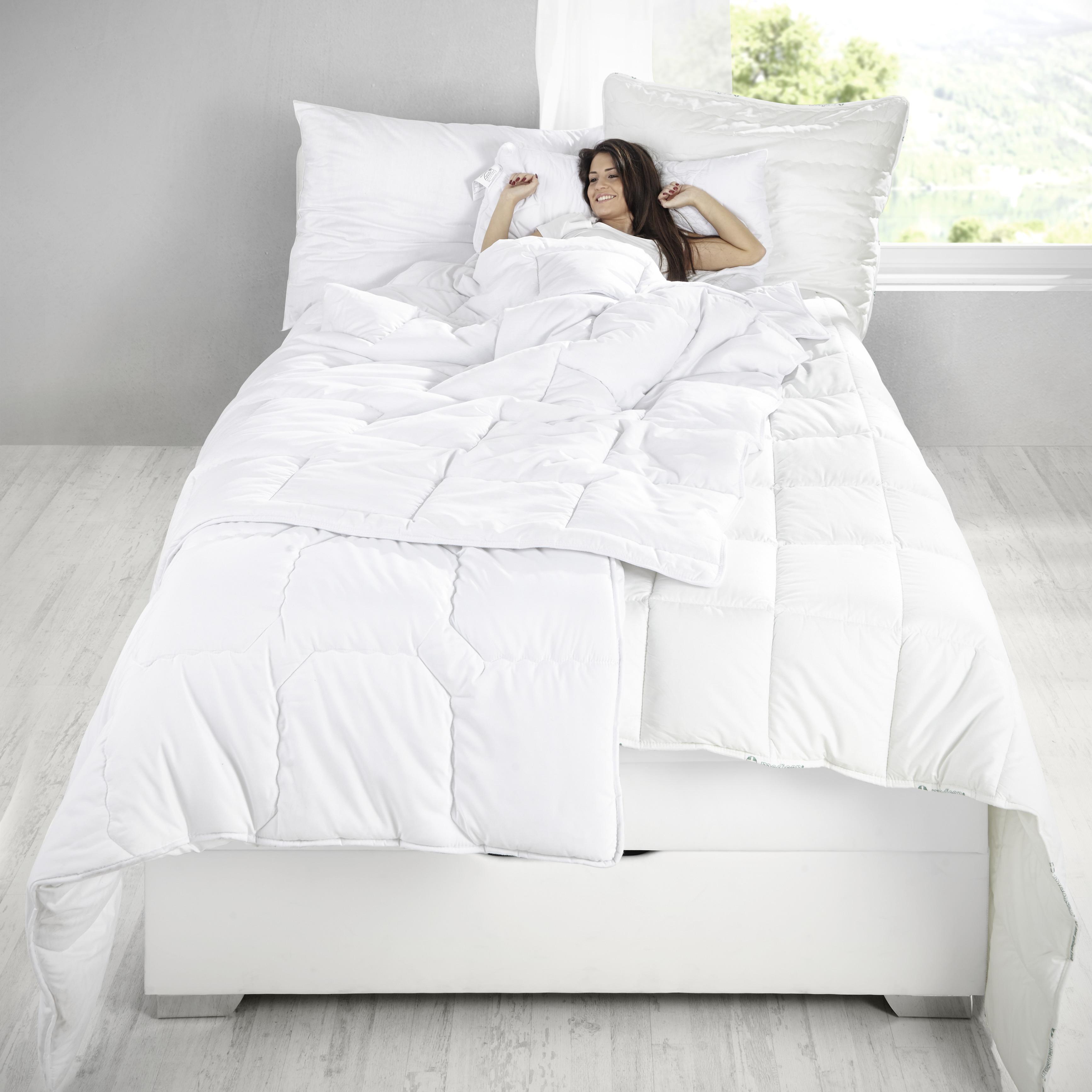 Kopfkissen Schlaf-Gut Utah 70x90 cm Polyester - Weiß, KONVENTIONELL, Textil (70/90cm) - FAN