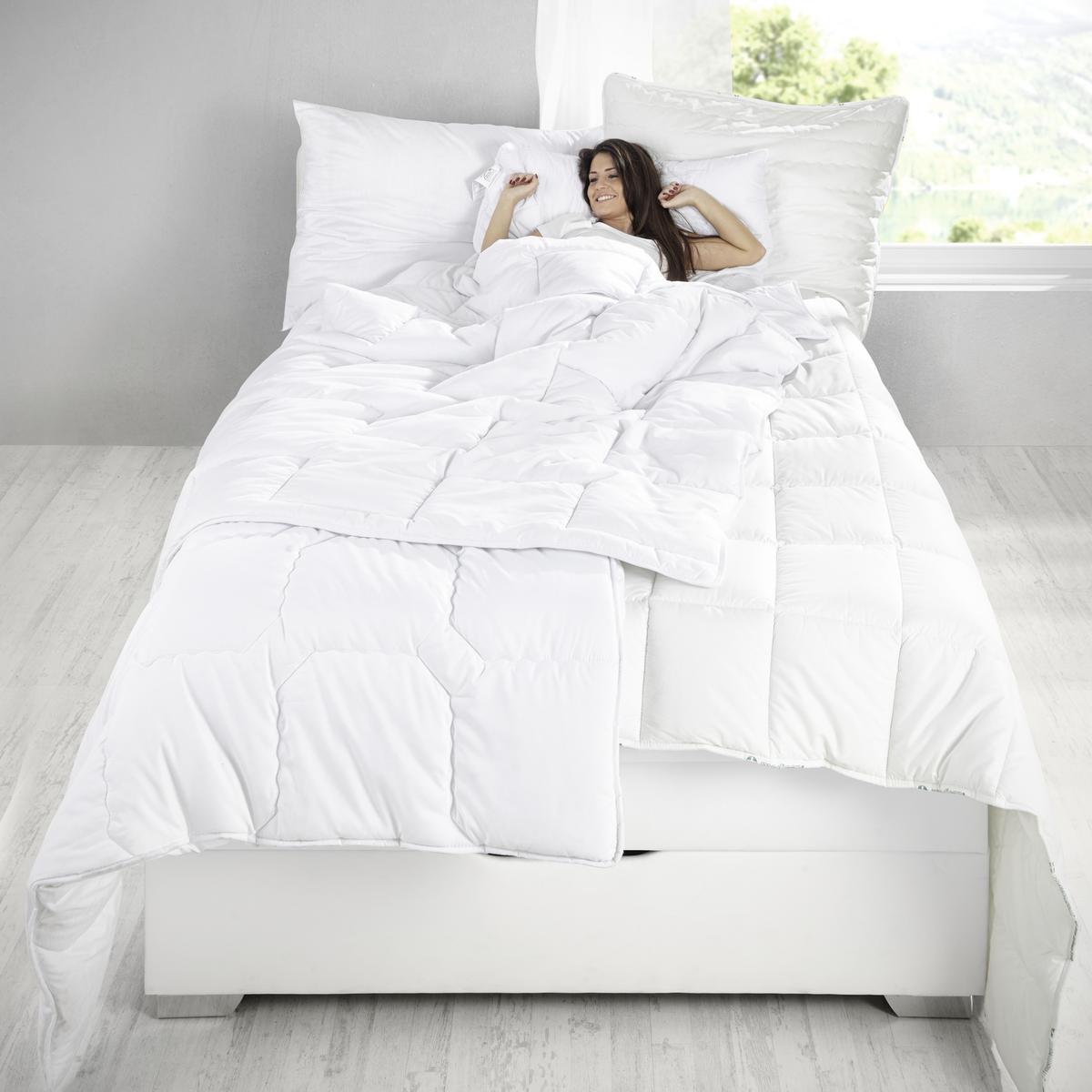 Kopfkissen Schlaf-Gut Utah 70x90 cm Polyester - Weiß, KONVENTIONELL, Textil (70/90cm) - FAN