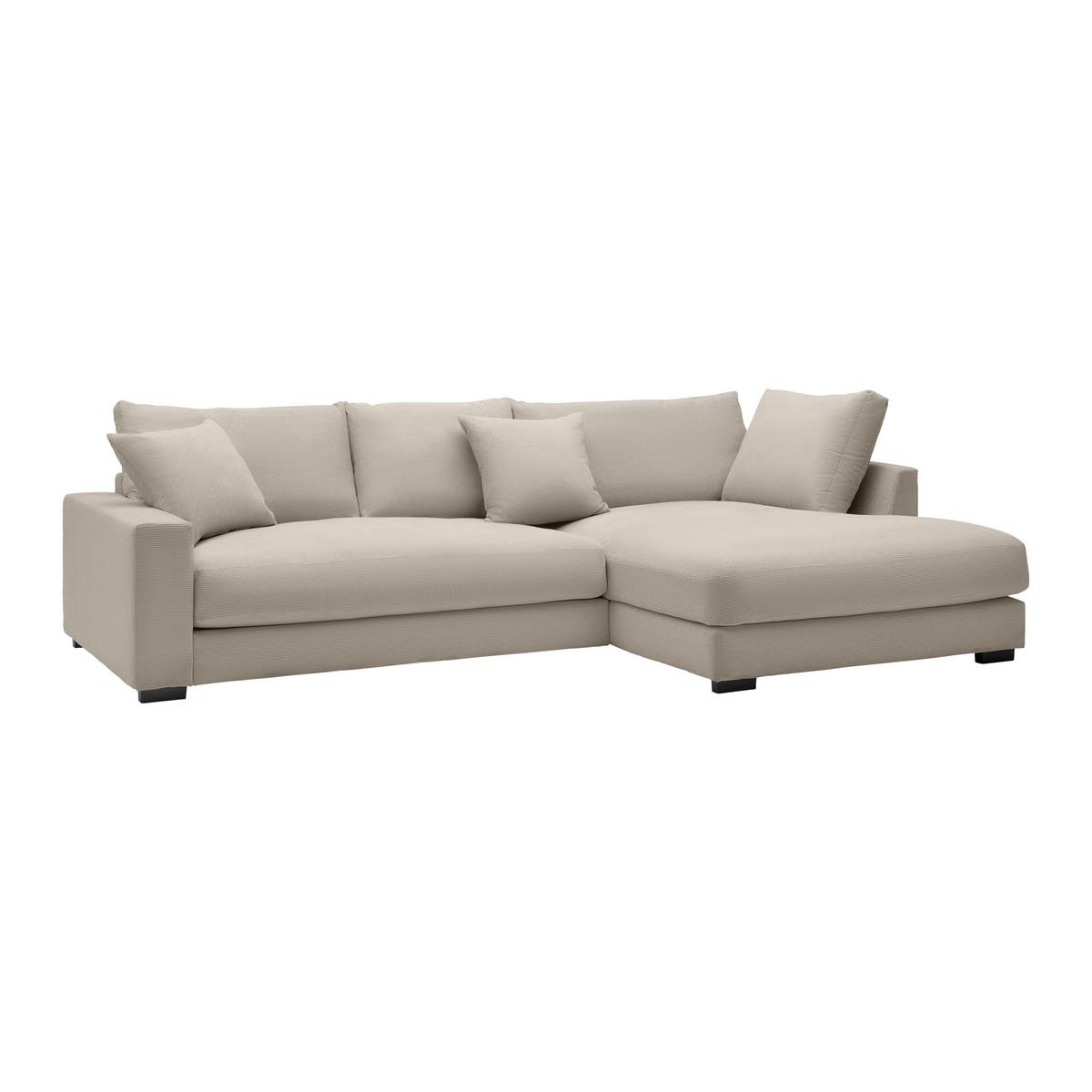 Rohová sedačka PEDRO, pravá, šedohnědá - černá/šedohnědá, Moderní, textil/plast (300/190cm) - Mömax