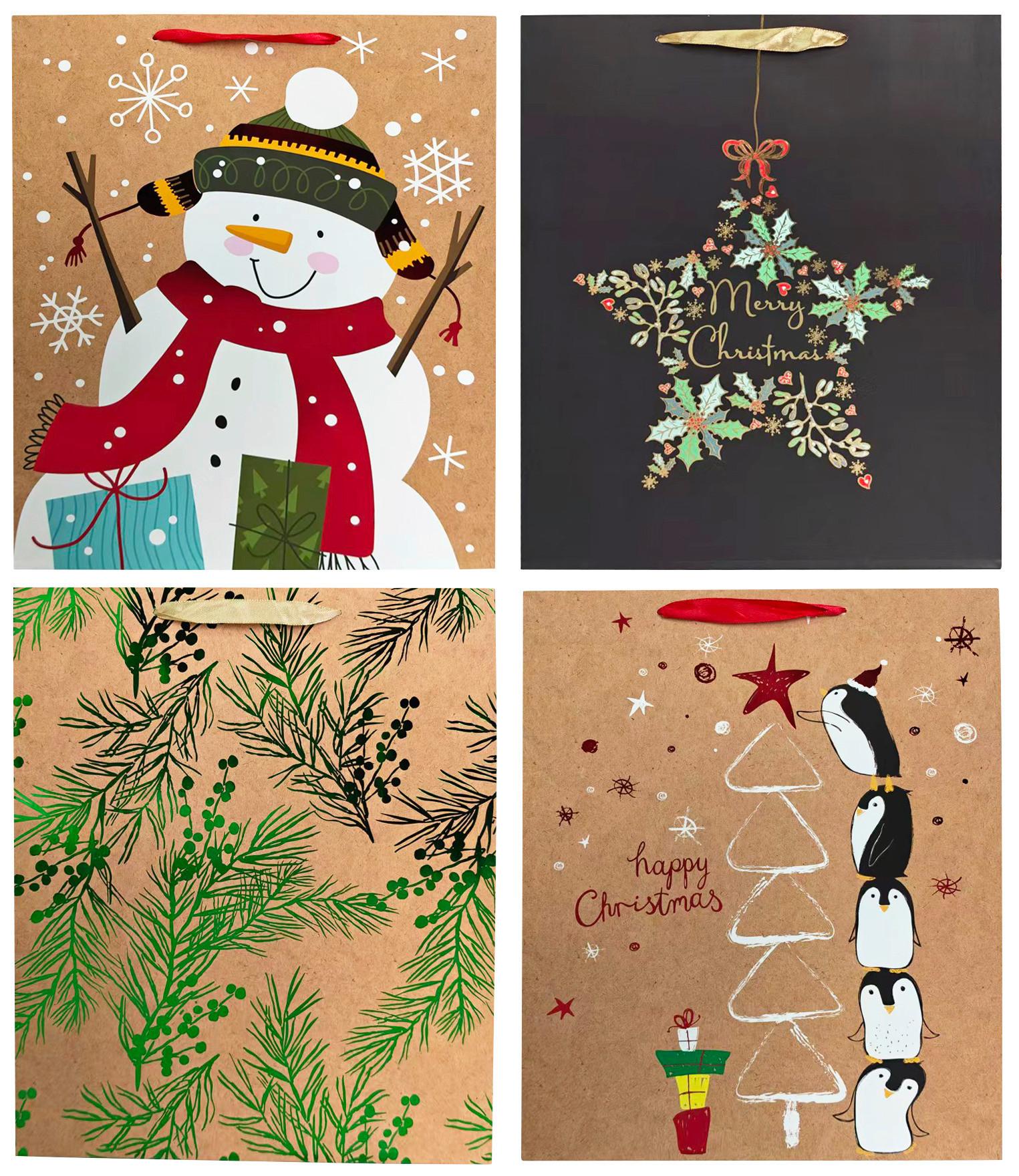 Geschenktasche XMAS ca. 30x40x12 cm - Multicolor, MODERN, Papier (30/40/12cm)