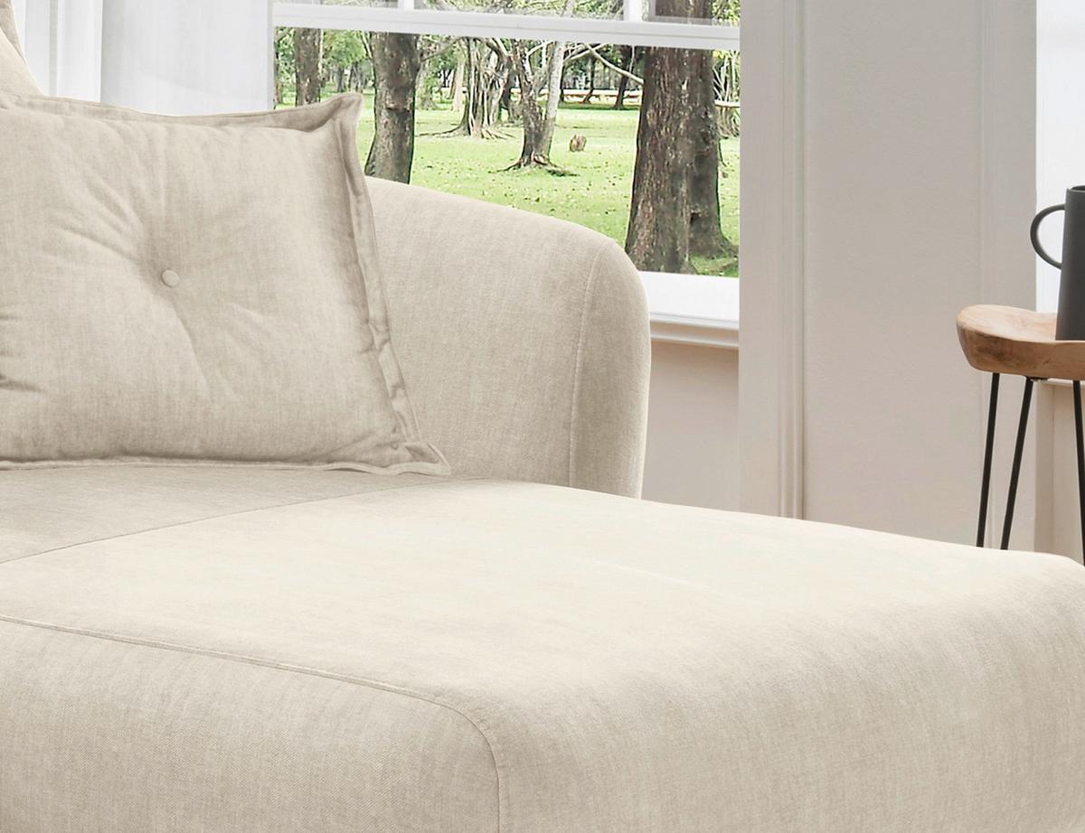 Ecksofa Baggio, Beige, Buchefarben, S: 277x162 Cm - Beige/Buchefarben, MODERN, Textil (277/162cm) - Livetastic