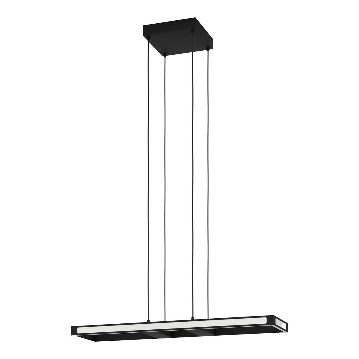 LED-Pendelleuchte Savilanas Smartphone-Steuerung - Schwarz/Weiß, Design, Kunststoff/Metall (77/20/110cm) - Eglo