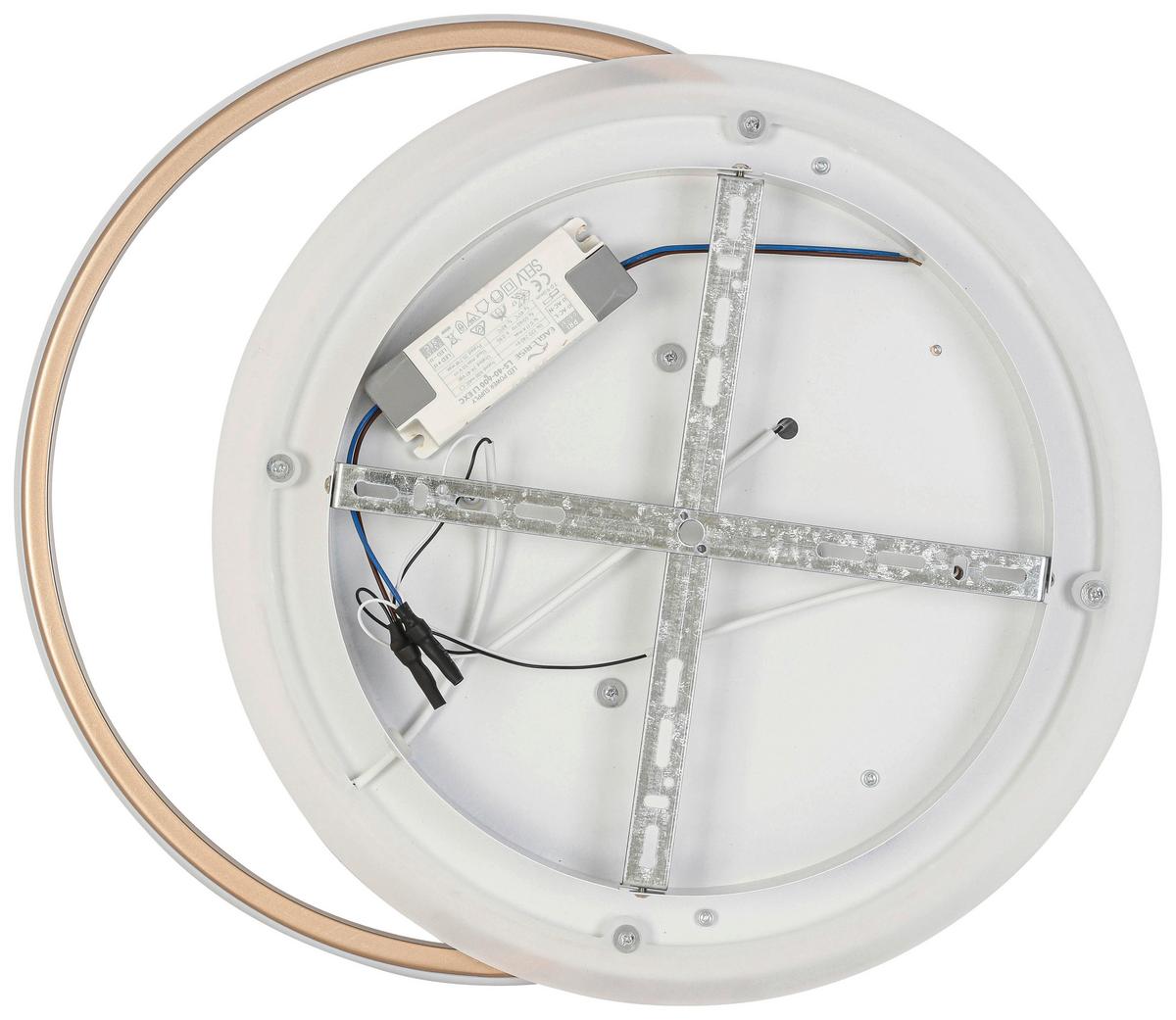 STROPNÍ LED SVÍTIDLO KITKOL - bílá/černá, Moderní, kov/plast (48/40/6cm) - Mömax