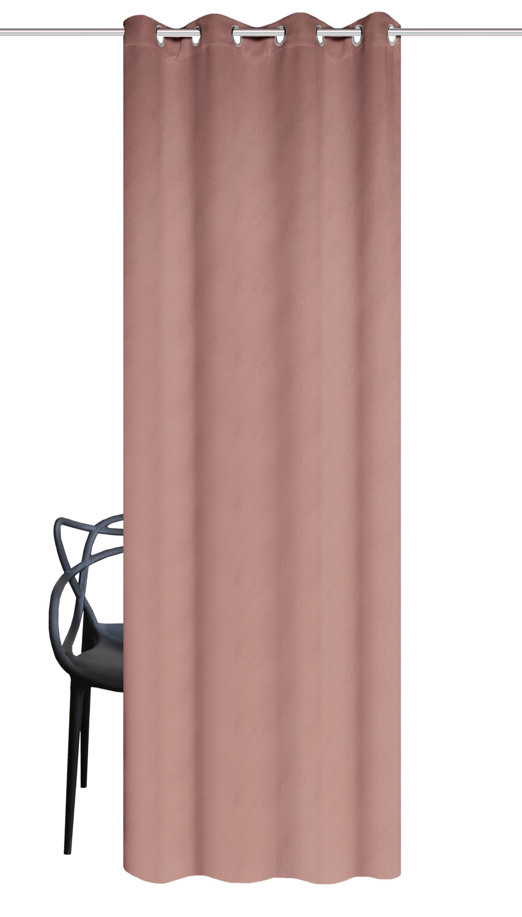 Ösenvorhang Galaxy Altrosa - Altrosa, Basics, Textil (135/245cm) - Schmidt W. Gmbh