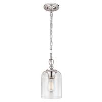 Hängeleuchte Fe-Hounslow-P-Pn - Nickelfarben, Natur, Glas/Metall (16.5/48.3cm) - Elstead Lighting