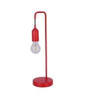 TISCHLEUCHTE 50501195 LAREN - Rot, Trend, Textil/Metall (15/13/46cm)