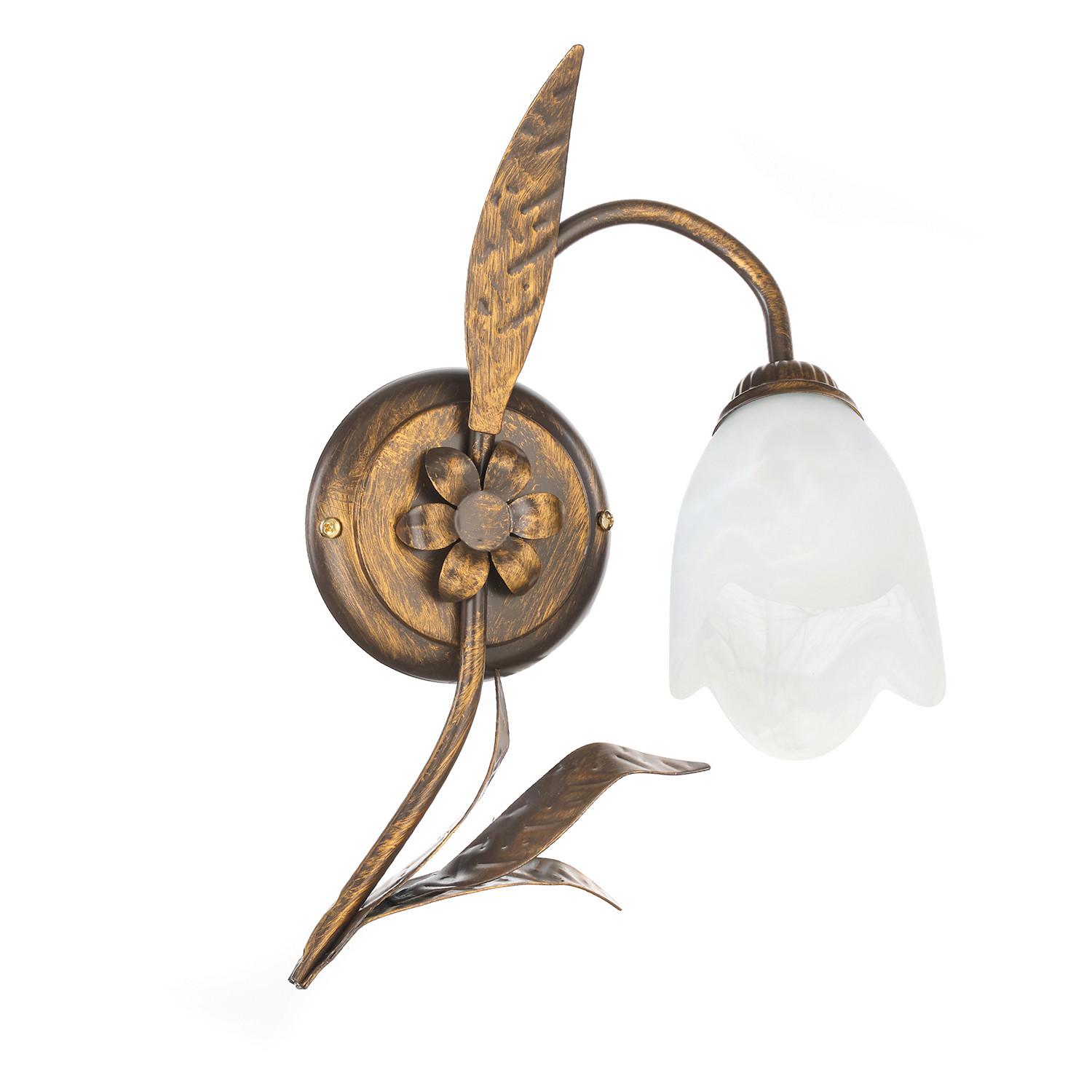 Wandleuchte 4240/ap - Bronzefarben, KONVENTIONELL, Glas/Metall (25/19/32cm)