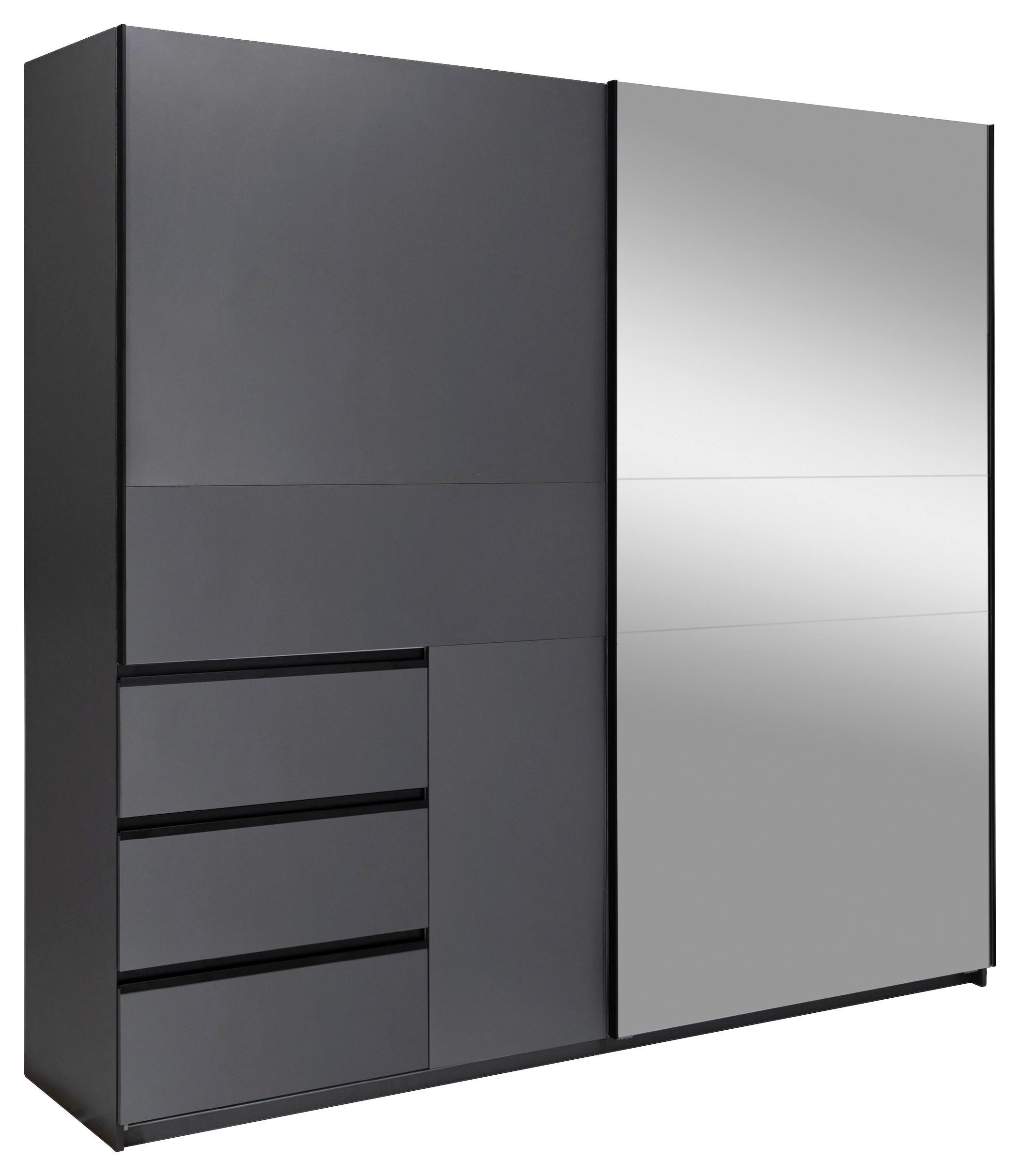 SCHIEBETÜRENSCHRANK Wilma Graphitfarben B: 215cm - Graphitfarben, MODERN, Holzwerkstoff (215/210/61,5cm) - P & B