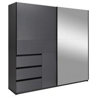 SCHIEBETÜRENSCHRANK Wilma Graphitfarben B: 215cm - Graphitfarben, MODERN, Holzwerkstoff (215/210/61,5cm) - P & B