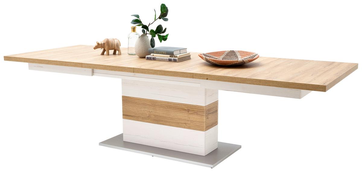 Esstisch Brixen 180-280x100 Cm Eiche/pinie Dekor - Eichefarben/Pinienfarben, LIFESTYLE, Holzwerkstoff (180-280/100/77cm) - Livetastic