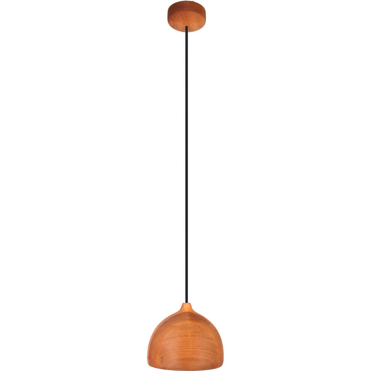 Hängeleuchte 8550133 Acorn I - Erle/schwarz - Erlefarben/Schwarz, Natur, Holz (17,5/90-140cm)