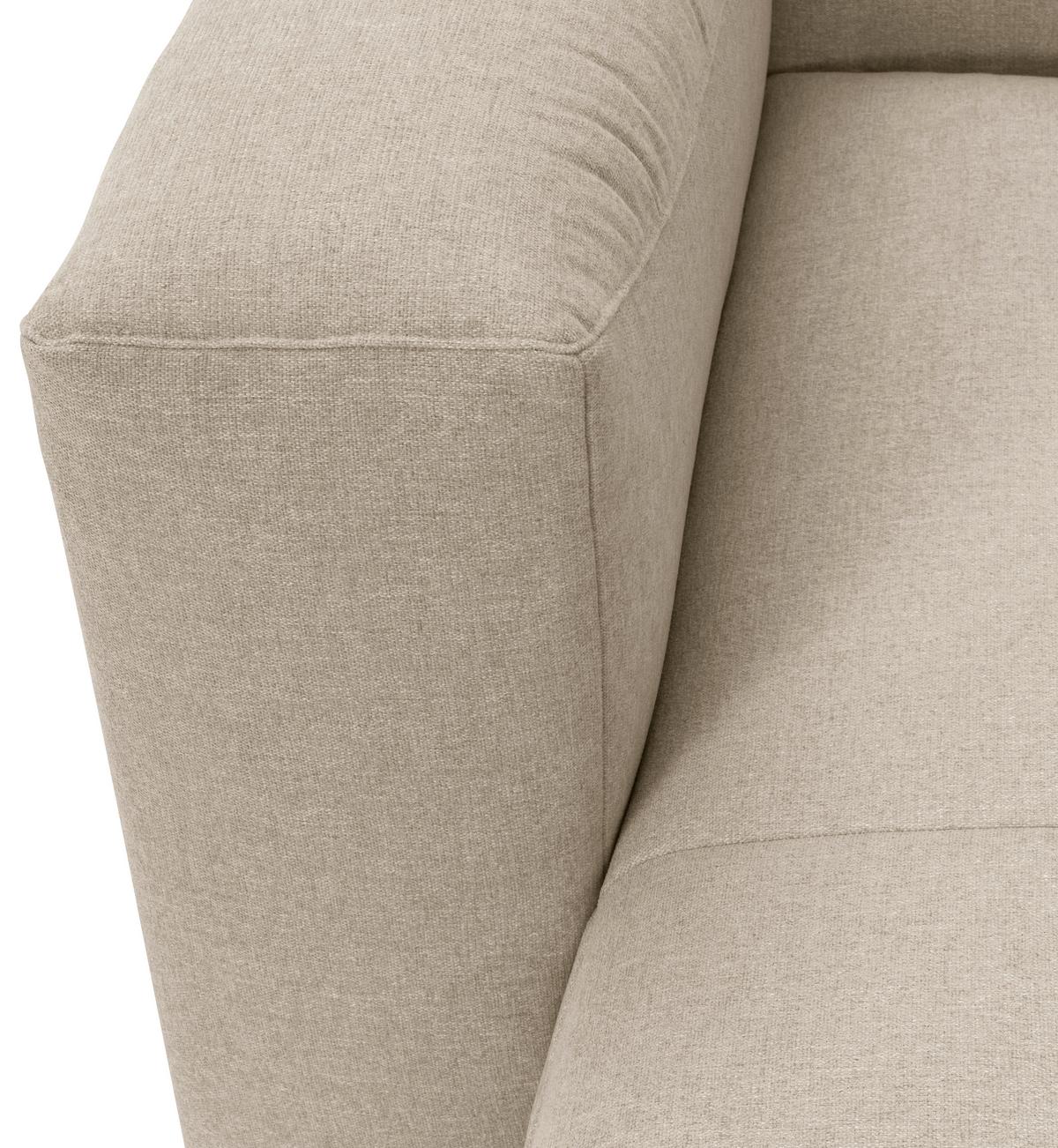 Wohnlandschaft Lena Creme Flachgewebe - Creme, Design, Textil (250/350/235cm) - Max Winzer