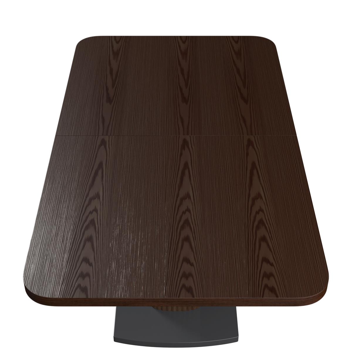 ROZŤAHOVACÍ STÔL AMADO - čierna/farba vlašského orecha, Modern, kov/drevo (160-200/76/90cm) - Bessagi Home