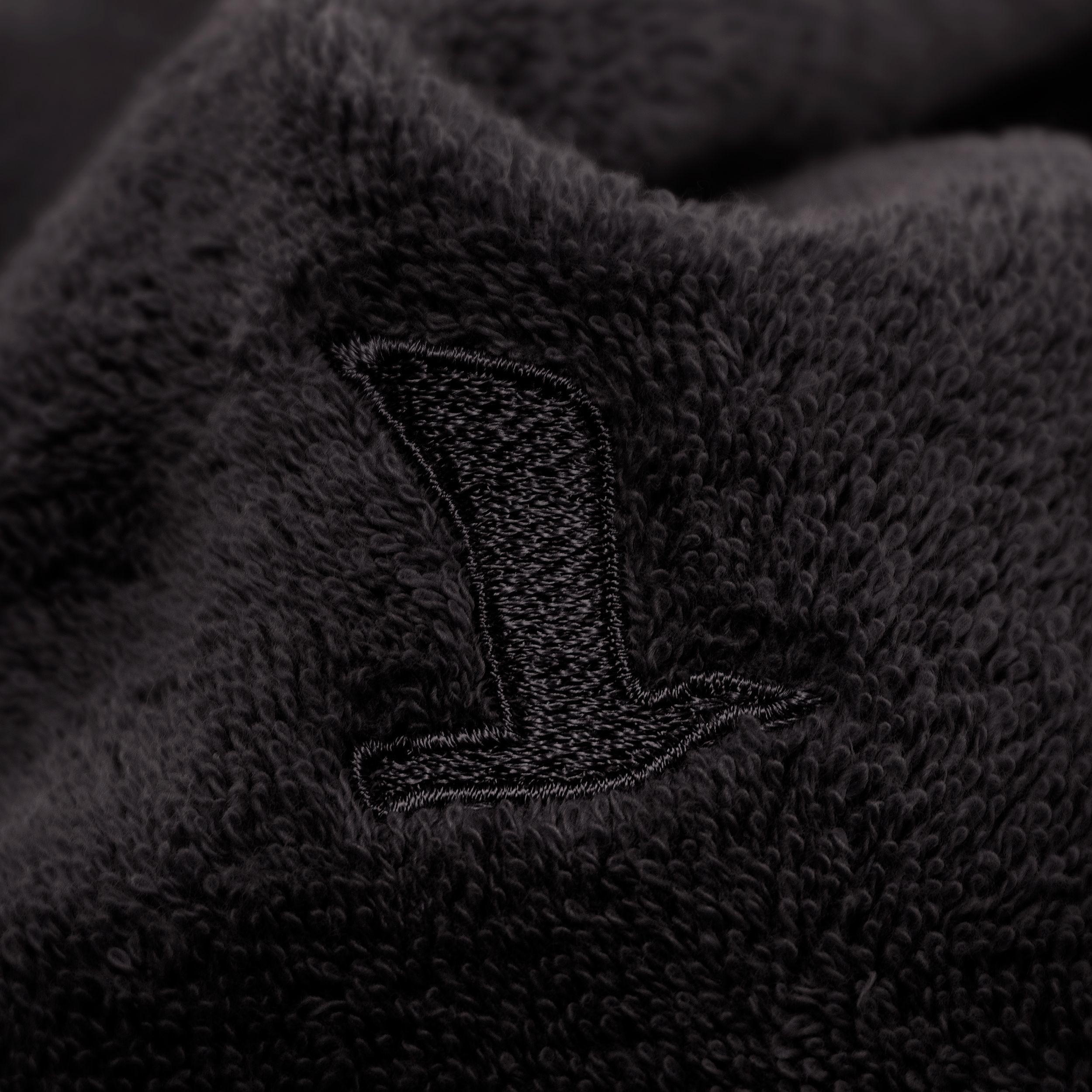 Handtuch Superwuschel Baumwolle 550g/M2 50x100 cm - Schwarz, Basics, Textil (50/100cm) - Moeve
