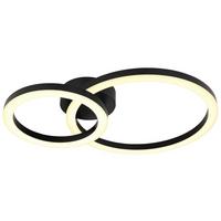 Stropní LED svítidlo RUNDI, Š:30cm - bílá/černá, Moderní, kov/plast (42/30/7,5cm) - Mömax