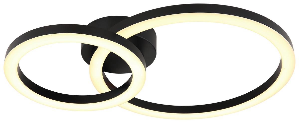 Stropní LED svítidlo RUNDI, Š:30cm - bílá/černá, Moderní, kov/plast (42/30/7,5cm) - Mömax