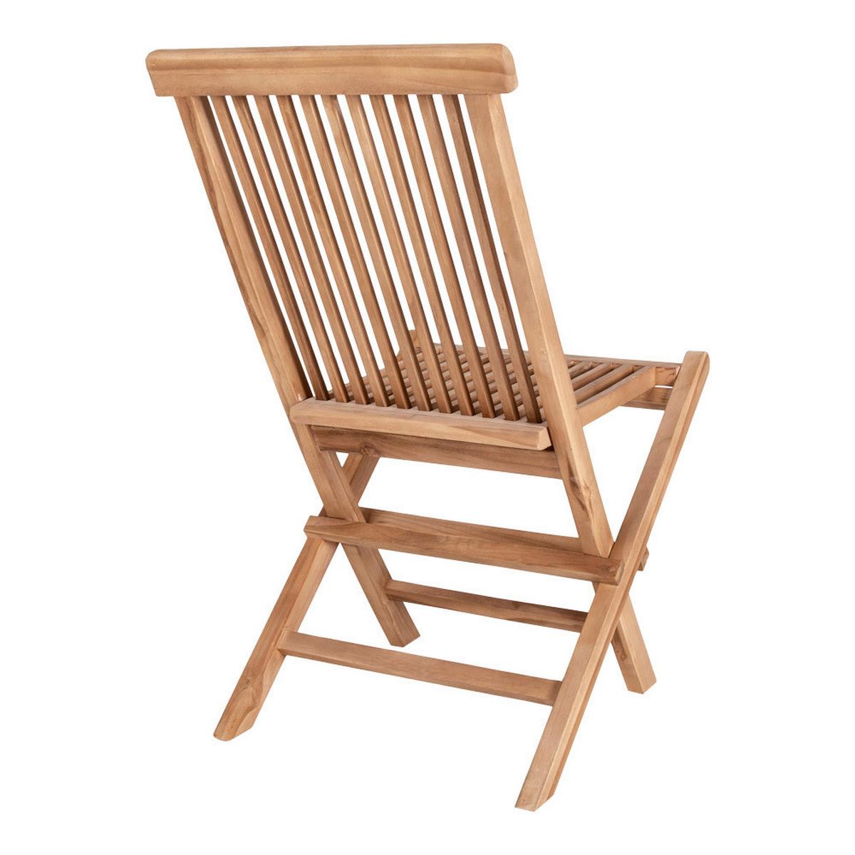 GARTENSTUHL-SET Toledo Braun B: 46 cm - Teakfarben, MODERN, Holz (46/89/62cm) - Gardenson