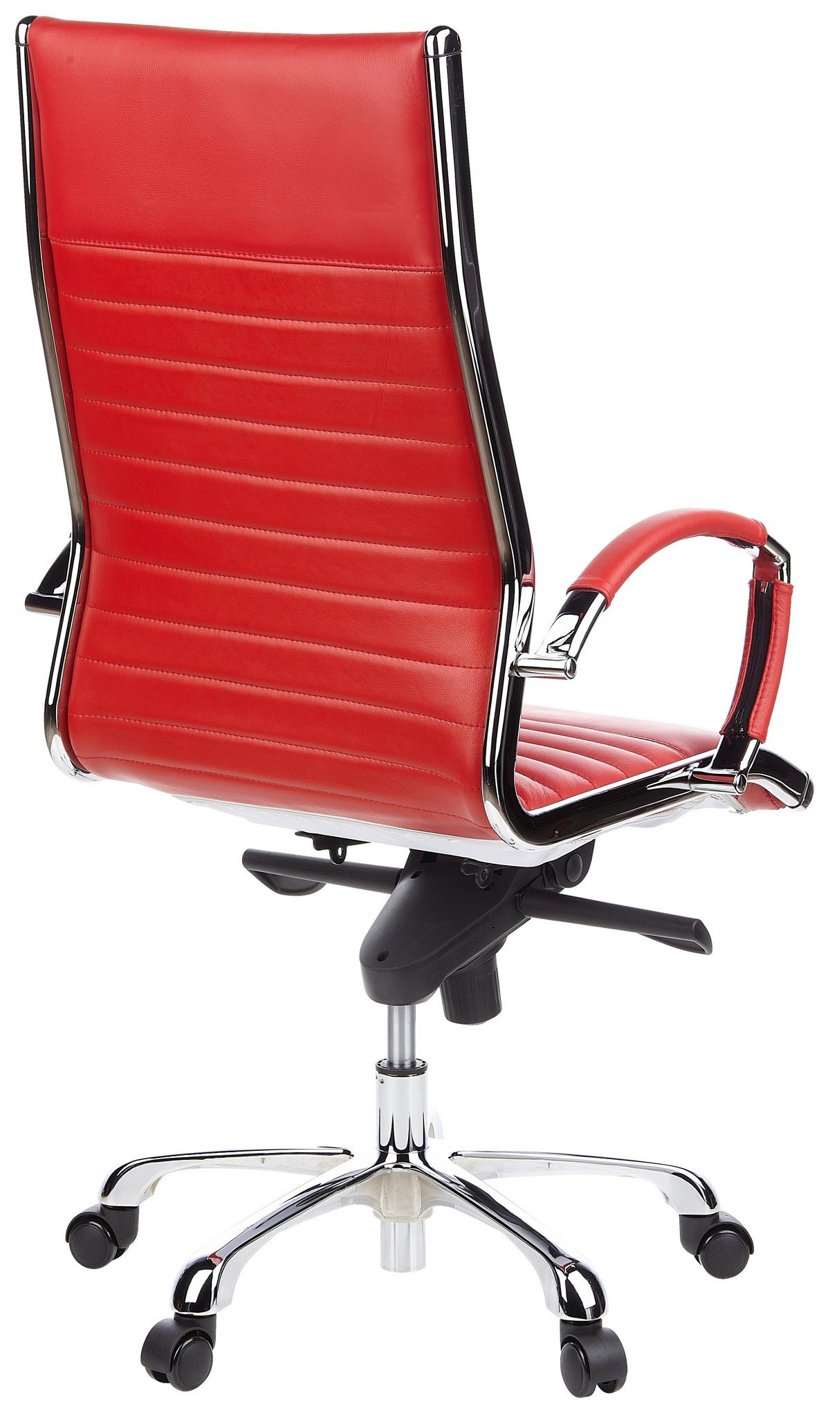 Drehstuhl Parma 20 Rot - Rot, MODERN, Leder/Kunststoff (60/125/50cm) - MID.YOU