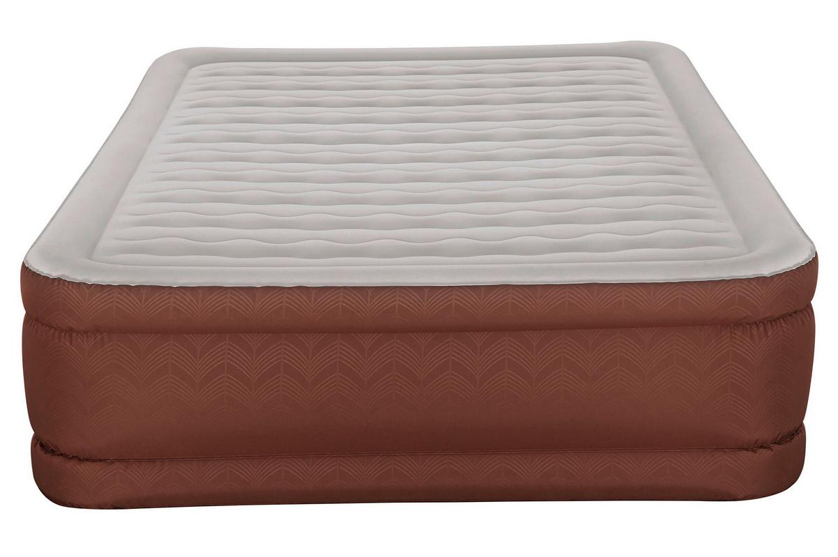 Luftbett Anastasia 203x152x51 Cm Bis 350kg, Inkl. Pumpe - Braun/Grau, KONVENTIONELL, Kunststoff/Metall (203/152/51cm) - Bestway