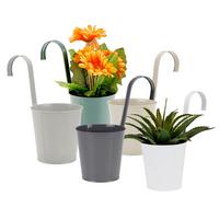 Kaspó Caro - világosszürke/bézs, Basics, fém (13,5/26,5cm) - Ondega