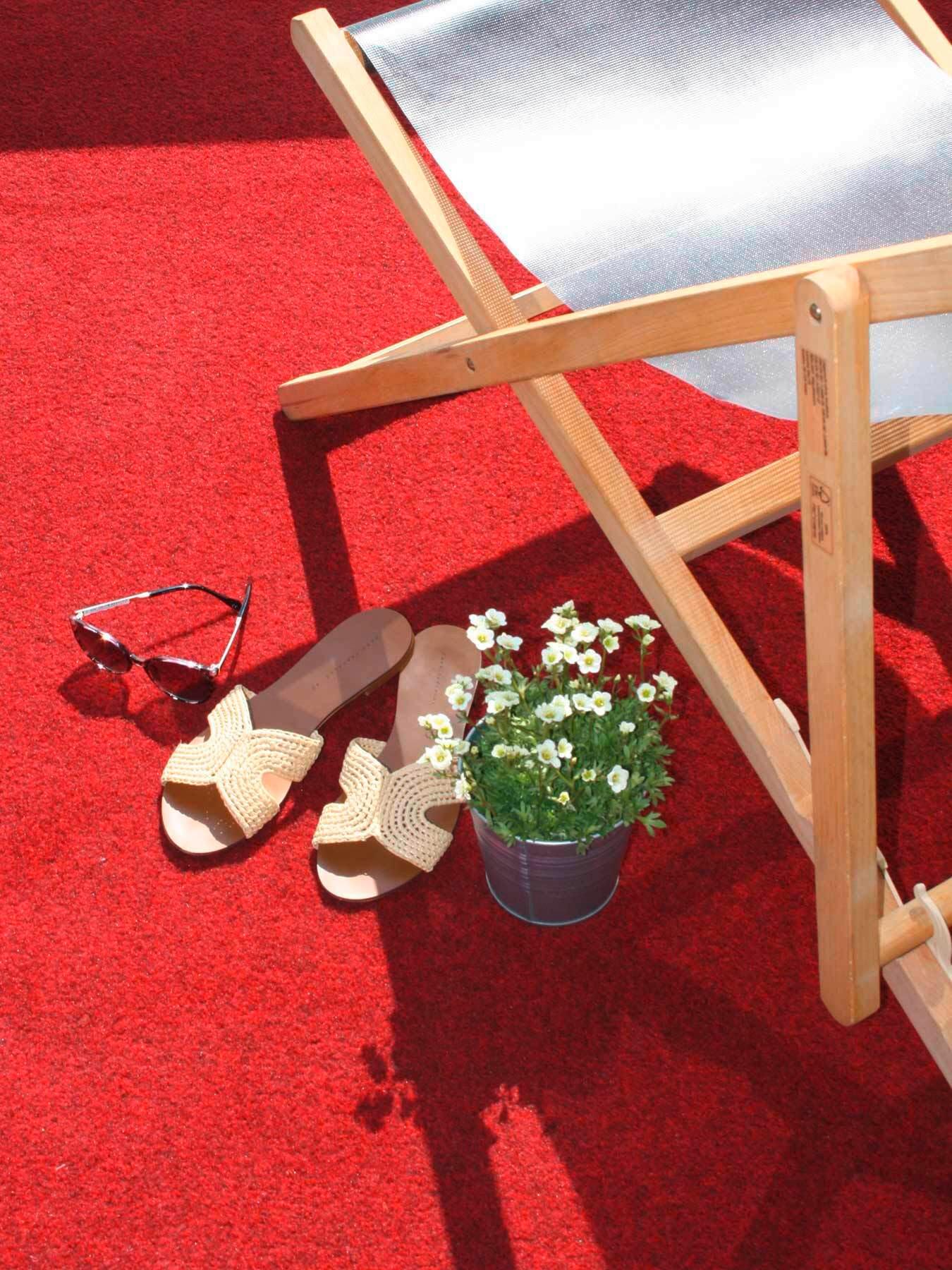 Rasenteppich Georgia Rot - Rot, Basics, Textil (200/150cm)