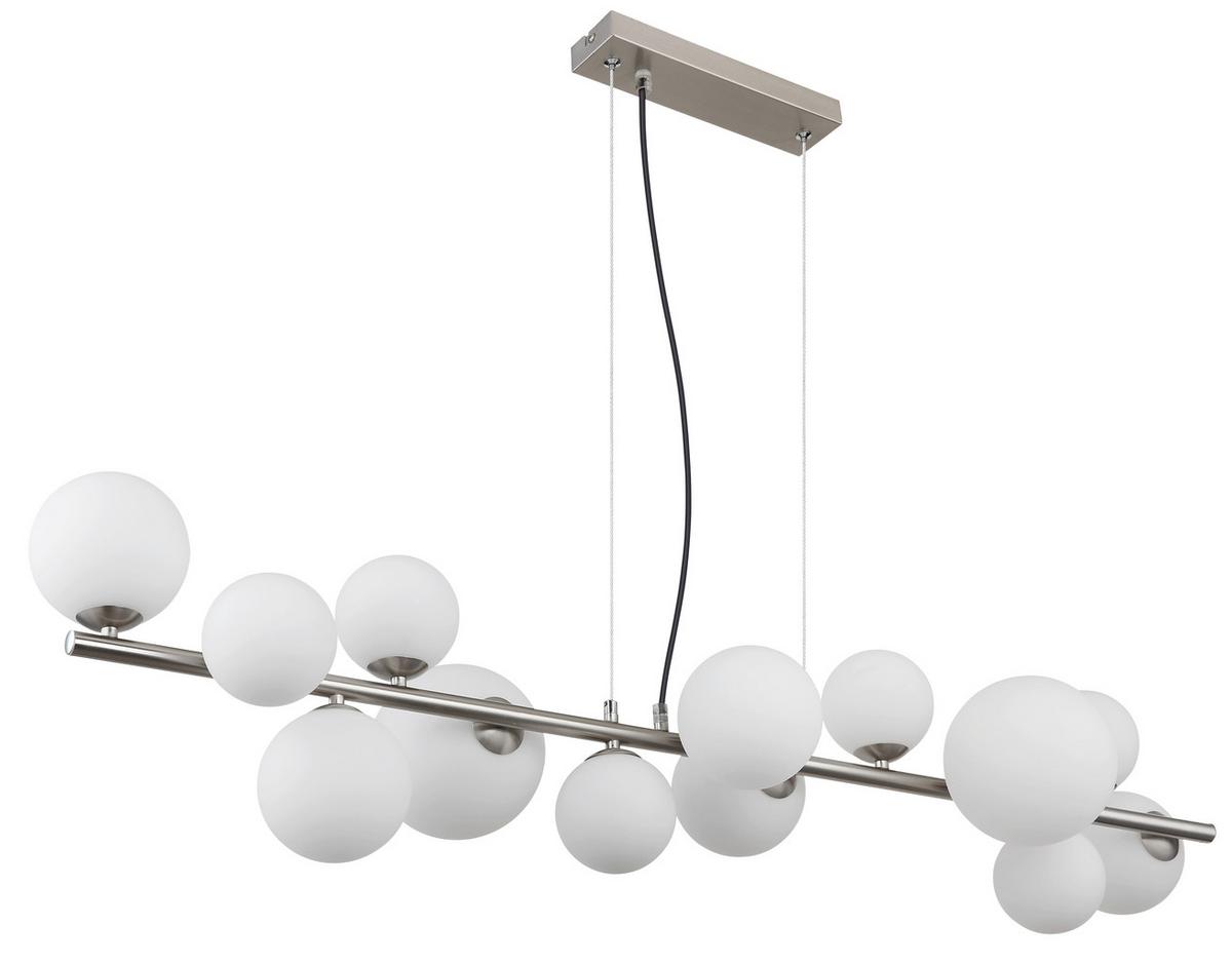Led-hängeleuchte 56140-13h - Transparent/Opal, Design, Glas/Kunststoff (120/34,5cm) - Globo