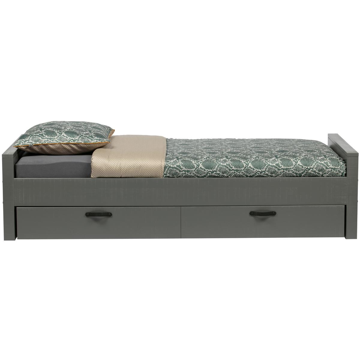 BETT Morris Grau 90x200cm - Grau, Design, Holz (90/200cm) - Livetastic