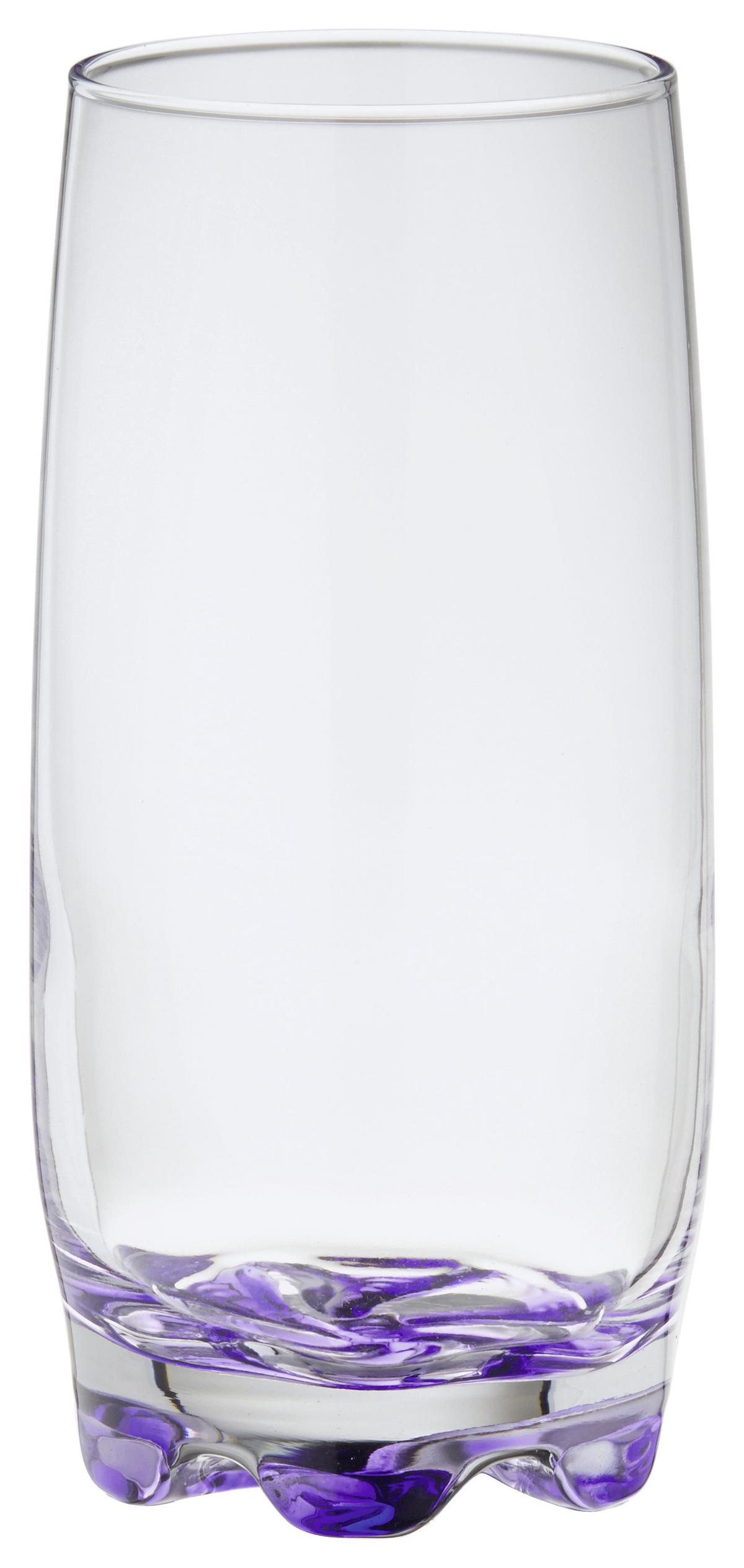 Longdrinkglas Alison 6er-Set, Je ca. 300 ml - Blau/Gelb, KONVENTIONELL, Glas (390ml) - Ondega