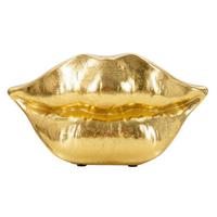 Vase Mouth Lip Goldfarben B: 23 cm - Goldfarben, Basics, Kunststoff (23/12/8cm)