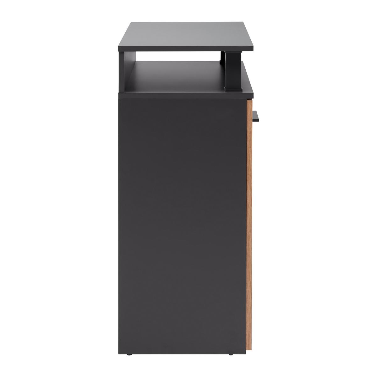 Komoda MONTANA Anthracit/dub Artisan - šedá/černá, Moderní, kompozitní dřevo/plast (78/90/38cm) - Based