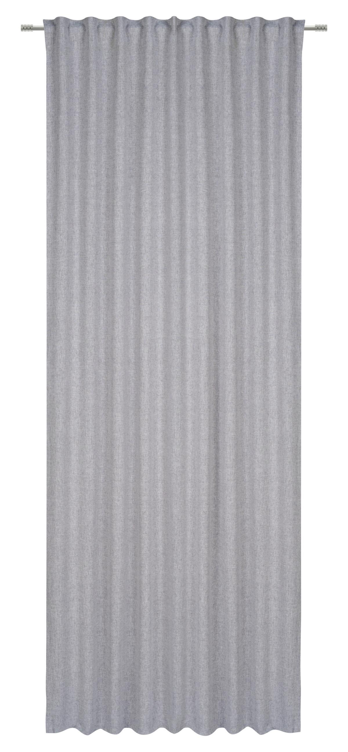 Vorhang mit Band Pamela 140x245 cm Anthrazit/Grau - Anthrazit/Grau, ROMANTIK / LANDHAUS, Textil (140/245cm) - James Wood