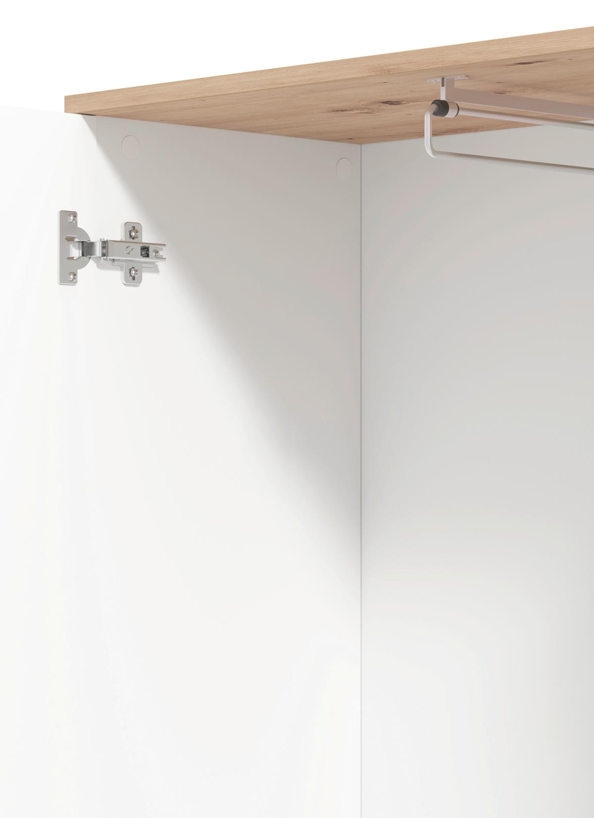 Előszobafal Canvey 115/197cm - Artisan tölgy/fehér, Modern, faalapú anyag (115,5/197/35cm)